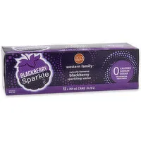 Western Family - Blackberry Sparkle Sparkling Water, 355mL Cans