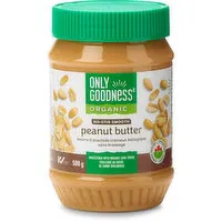 Only Goodness - Organic No-Stir Smooth Peanut Butter, 500 Gram