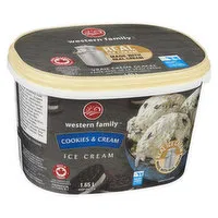 Western Family - Classic Cookies & Cream Ice Cream, 1.65 Litre