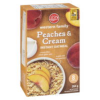 Western Family - Instant Oatmeal Peaches & Cream, 264 Gram