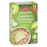 Western Family - Instant Oatmeal Apples & Cinnamon, 264 Gram