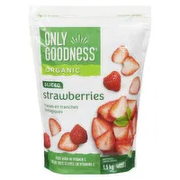 Only Goodness - Organic Sliced Strawberries, 1.5 Kilogram