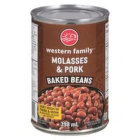 Western Family - Baked Beans, Molasses & Pork, 398 Millilitre