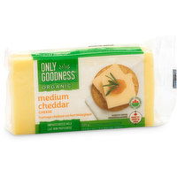 Only Goodness - Organic Medium Cheddar Block, 325 Gram