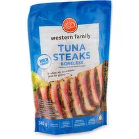 Western Family - Tuna Steaks Boneless, 340 Gram