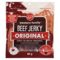 Western Family - Beef Jerky, Original, 80 Gram