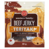 Western Family - Beef Jerky, Teriyaki, 80 Gram