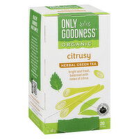 Only Goodness - Organic Citrusy Herbal Green Tea, 20 Each