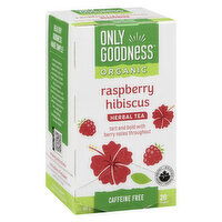 Only Goodness - Organic Raspberry Hibiscus Herbal Tea, 20 Each