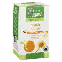 Only Goodness - Organic Peach Honey Herbal White Tea, 20 Each