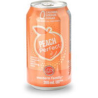 Western Family - Sparkling Water, Peach Perfect 355mL Can, 1 Each