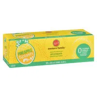 Western Family - Pineapple Splash Sparkling Water, 355mL Cans