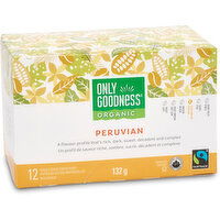 Only Goodness - Organic Peruvian Single Serve Coffee Pods, 12 Each