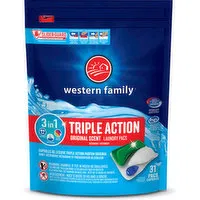 Western Family - Triple Action Laundry Detergent Pacs, Original