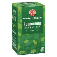 Western Family - Peppermint Herbal Tea, 20 Each