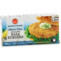 Western Family - Lemon & Herb Breaded Basa Burgers, 4 Each