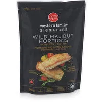 Western Family - Signature Wild Halibut Fish Portions, 340 Gram