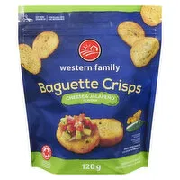 Western Family - Baguette Crisps Jalapeno Cheddar, 120 Gram