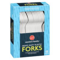 WF - Heavy Duty Plastic Forks, 48 Each