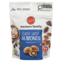 Western Family - Caffe Latte Almonds, 140 Gram