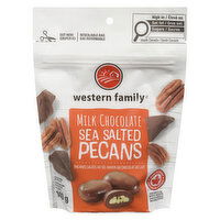 Western Family - Milk Chocolate Sea Salted Pecans, 140 Gram