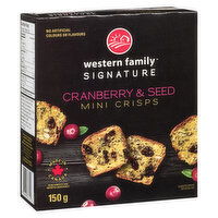 Western Family - Signature Mini Crisps, Cranberry & Seed, 150 Gram