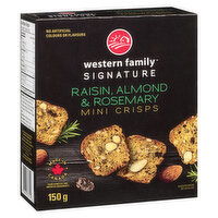 Western Family - Signature Mini Crisps Raisin, Almond & Rosemary, 150 Gram