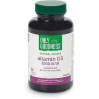 Only Goodness - Vitamin D3 2500 IU Softgels, 60 Each