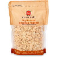 Western Family - Peanuts, Dry Roasted & Unsalted, 500 Gram