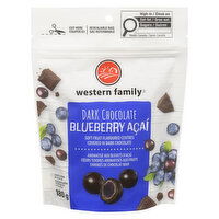 Western Family - Dark Chocolate, Blueberry Acai, 180 Gram