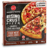 Western Family - Rising Crust Four Meat Pizza, 740 Gram