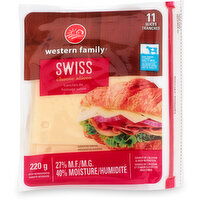 Western Family - Swiss Cheese Slices, 220 Gram