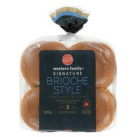 Western Family - Brioche Style Hamburger Buns, 8 Pack, 1 Each