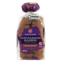 Western Family - Cinnamon Raisins White Bread, 1 Each