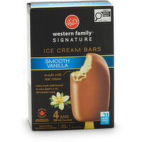 Western Family - Signature Smooth Vanilla Ice Cream Bars, 4 Each