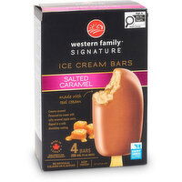 Western Family - Signature Salted Caramel Ice Cream Bars, 4 Each