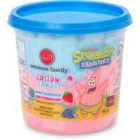 Western Family - Cotton Candy Sponge Bob, Sweet Blueberry and Strawberry, 56 Gram