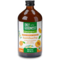 Only Goodness - Organic Peach Apricot Rooibos Kombucha, 500 Millilitre