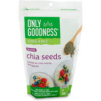 Only Goodness - Organic Whole Black Chia Seeds, 300 Gram