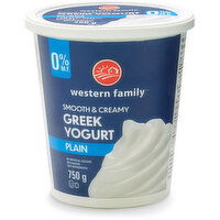 Western Family - Plain Greek Yogurt 0%, 750 Gram