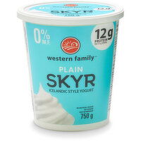 Western Family - Plain Skyr Yogurt 0%, 750 Gram