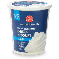 Western Family - Plain Greek Yogurt 2% M.F., 750 Gram