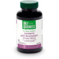 Only Goodness - Turmeric with Bromelain 300mg/150mg, 60 Each