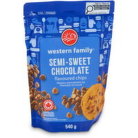 Western Family - Semi-Sweet Chocolate Chips, 540 Gram