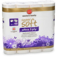 Western Family - Ultra Soft Bath Tissue 16eq48, 16 Each