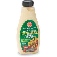 Western Family - Mexican Style Crema Sauce, Zesty Jalapeno, 245 Millilitre