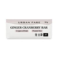 URBAN FARE - Ginger Cranberry Bar, 42 Gram