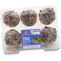 Western Family - Mini Cookies & Cream Flavoured Filled Donuts, 6 Pack, 336 Gram