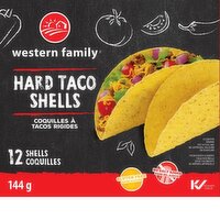 Western Family - Hard Taco Shells, 12 Each