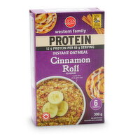 Western Family - Instant Oatmeal Cinnamon Roll Flavour, 300 Gram